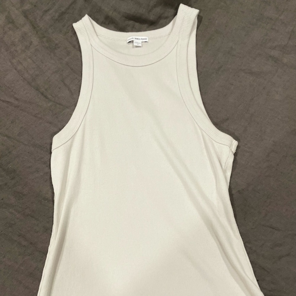 James Perse cut away tank light grey